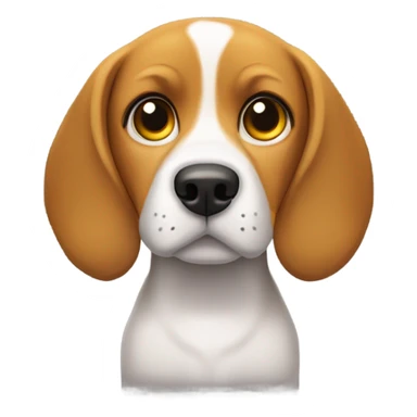 Perrita beigle con un lazo amarillo y ojos bonitos  sticker