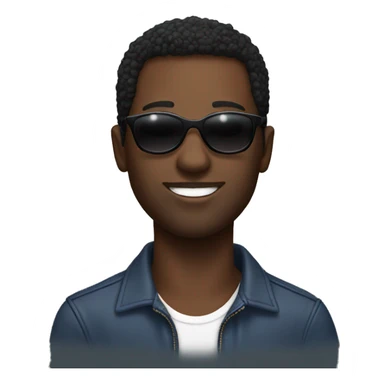 Gay black man with sunglasses sticker
