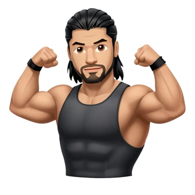 Roman Reigns WWE wrestler flexing muscles sticker