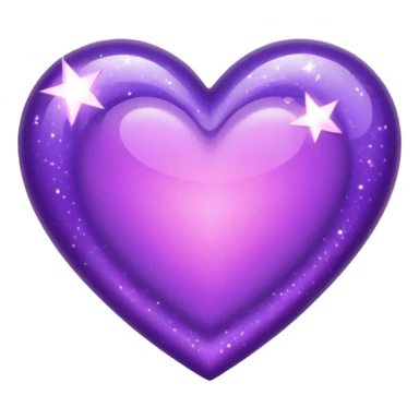 Sparkles Purple Heart  sticker