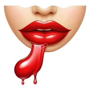 Drippy kisses lips sticker
