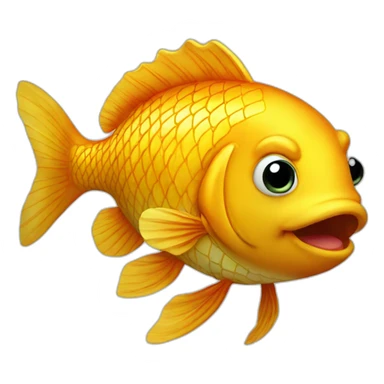 Big golden fish sticker