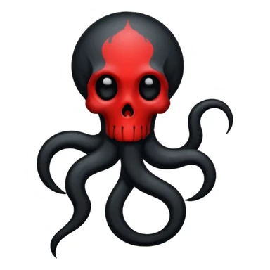 iOS sticker, dark mark, black shape, red dot, minimal sticker