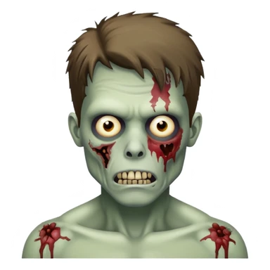 zombie with workout man hair  sticker