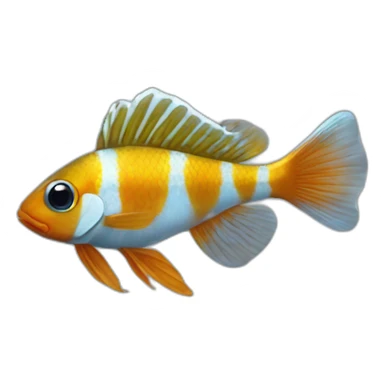  Peixes Ocellaris piscando o olho  sticker