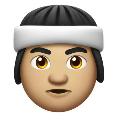 sumo wrestler wearing beanie sticker