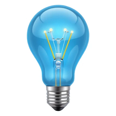 light bulb with small network nodes around sticker