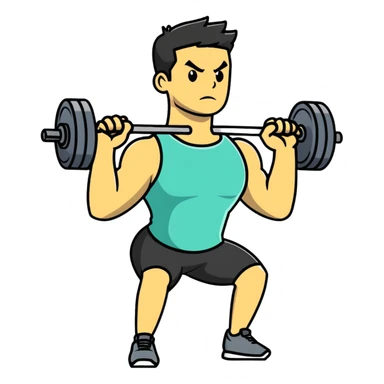 Husband working out sticker