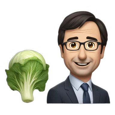 john oliver and cabbage happy sticker