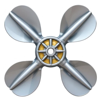 4 blade B-series  marine propeller, make it rounder and the bone is not visible sticker