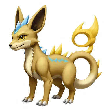 Manectric-Lucio-Cubone-Umbreon-Marowak-Draco-Fakémon-hybrid-creature (full body), 4 legs sticker