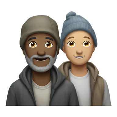 happy homeless white people sticker