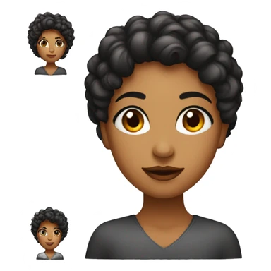 Mujer pelo negro con mechones de adelante rojos color de ojos marrones y anteojos  sticker