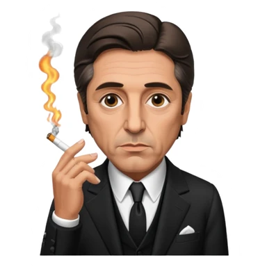 draw me brutal al pacino from godfather, who will smoke ciggarete sticker