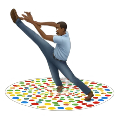 tallest person in the world playing twister sticker
