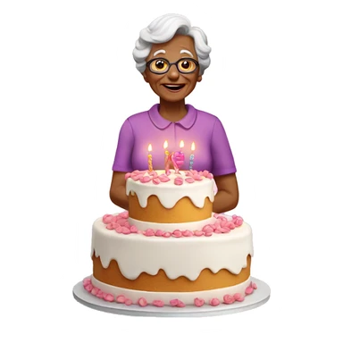Birthdaycake for a 95 years old grandma sticker