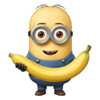 Minion with banana sticker