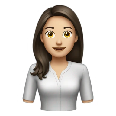 sales woman brunette sticker