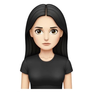 Demi Moore serious up to the waist sticker