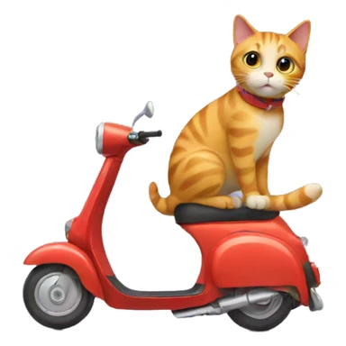 Cat riding a scooter sticker