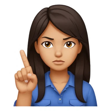Girl with middle finger sticker