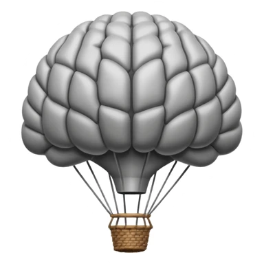 Globo aerostatico con forma de cerebro sticker