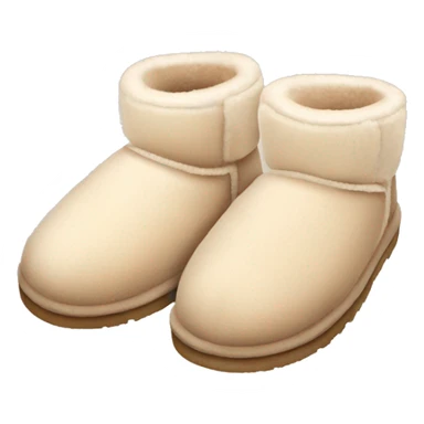 pastel beige cute ugg slippers sticker