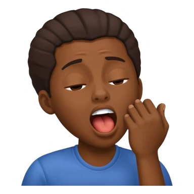 Make a African American yawning sticker