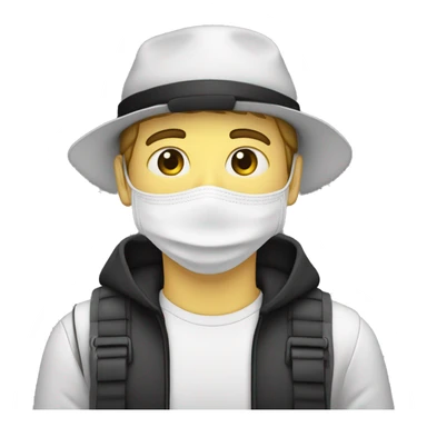 Un voleur avec des rayures blanche et noir un sac de banque sur l’épaule et un masque sur les yeux sticker