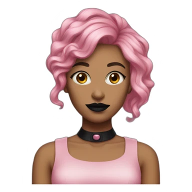 very-ugly-girl-pink-hair-and-black-lipstick sticker