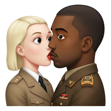 Kanye west kissing hitler  sticker