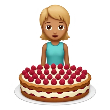 Raspberry torte human full body sticker