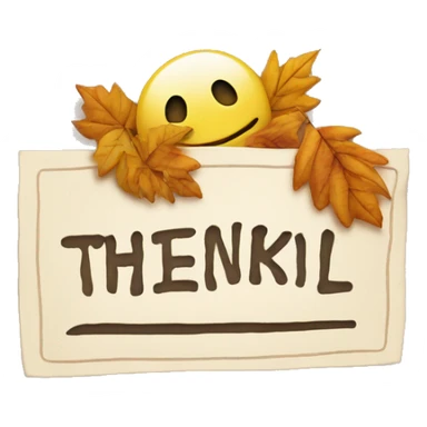 Sign with thankful written sticker