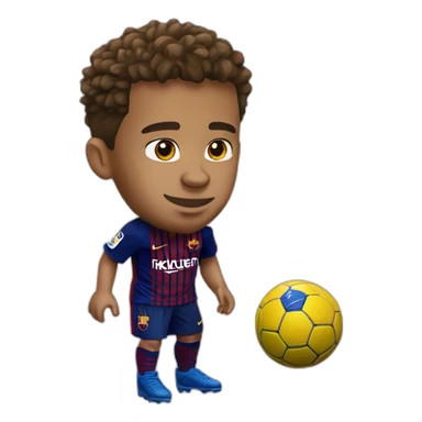 Neymar Jr with the ball on the Fc Barcelona sticker