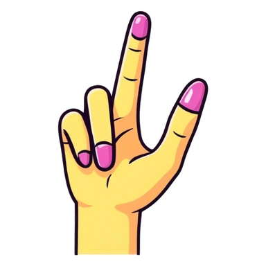 hand making delicious gesture with sparkles sticker