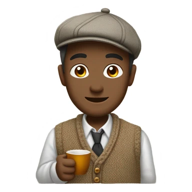 Typical Englishman drinking tea  sticker