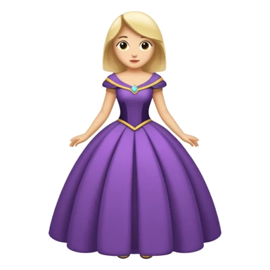 Mor saçlı kız elbise beyaz 

 sticker