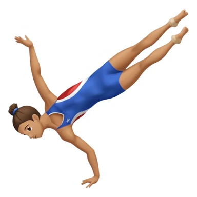 Gymnasts doing a backflip with a split leg on the floor. sticker