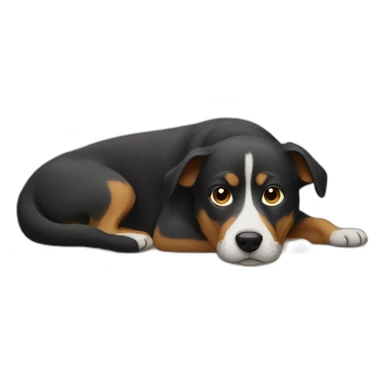dog laying on a couch sticker