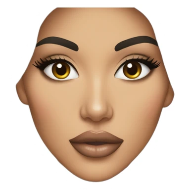 Kim kardashian with big lips sticker