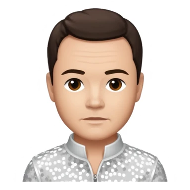 Tony Mortimer from East 17 with light skin, dark brown hair, white sequin outfit sticker