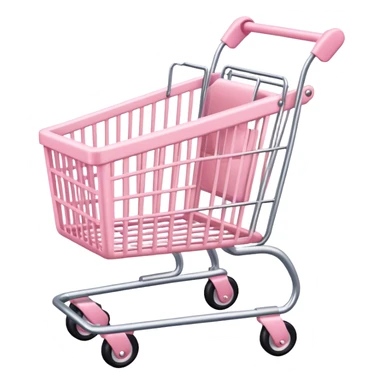 Pale pink shopping cart  sticker