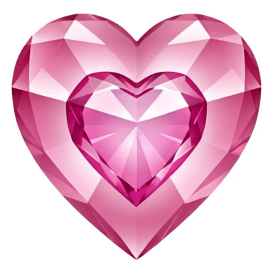 diamond heart with one mini pink heart inside of it  sticker