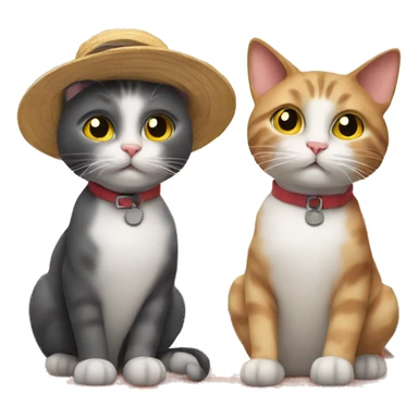two cats on vacation in italy sticker