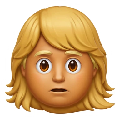 the poop emogi, a pile of poop in trumps image   none of those are what i want  i want the poop emogi with trumps face renbdered in poop, with an orange cast, and his wig on top nope  nope sticker