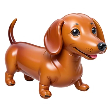  SPAM meat jeff koons style inflatable dachshund  art sculpture  sticker