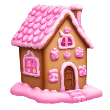 Pink gingerbread house asthetic sticker