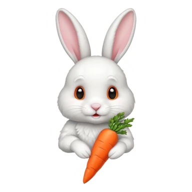 bunny with carrot sticker
