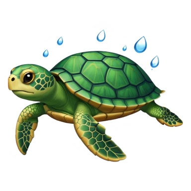 pet turtle in water sticker