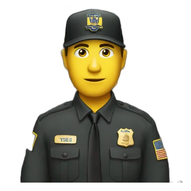 man with yellow "FBI" letters on his cap sticker